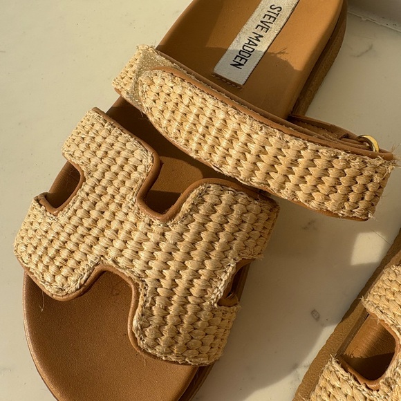 Steve Madden Raffia Sandals with Adjustable Strap - Picture 6 of 6